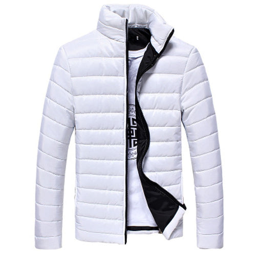 Men's Coats And Jackets Winter Boys Men Warm Stand Collar Slim Winter Zip Coat