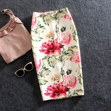Load image into Gallery viewer, Women Skirts 20 Colors Print Flowers Pencil Skirt Summer Casual Skirts Fashion
