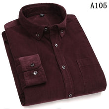 Load image into Gallery viewer, Spring/Autumn Men Shirt High Quality Corduroy Long Sleeve Solid Comfort Soft Casual Brand