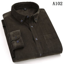Load image into Gallery viewer, Spring/Autumn Men Shirt High Quality Corduroy Long Sleeve Solid Comfort Soft Casual Brand