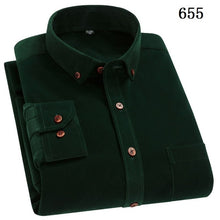 Load image into Gallery viewer, Spring/Autumn Men Shirt High Quality Corduroy Long Sleeve Solid Comfort Soft Casual Brand