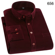 Load image into Gallery viewer, Spring/Autumn Men Shirt High Quality Corduroy Long Sleeve Solid Comfort Soft Casual Brand