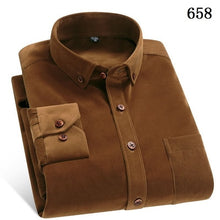 Load image into Gallery viewer, Spring/Autumn Men Shirt High Quality Corduroy Long Sleeve Solid Comfort Soft Casual Brand
